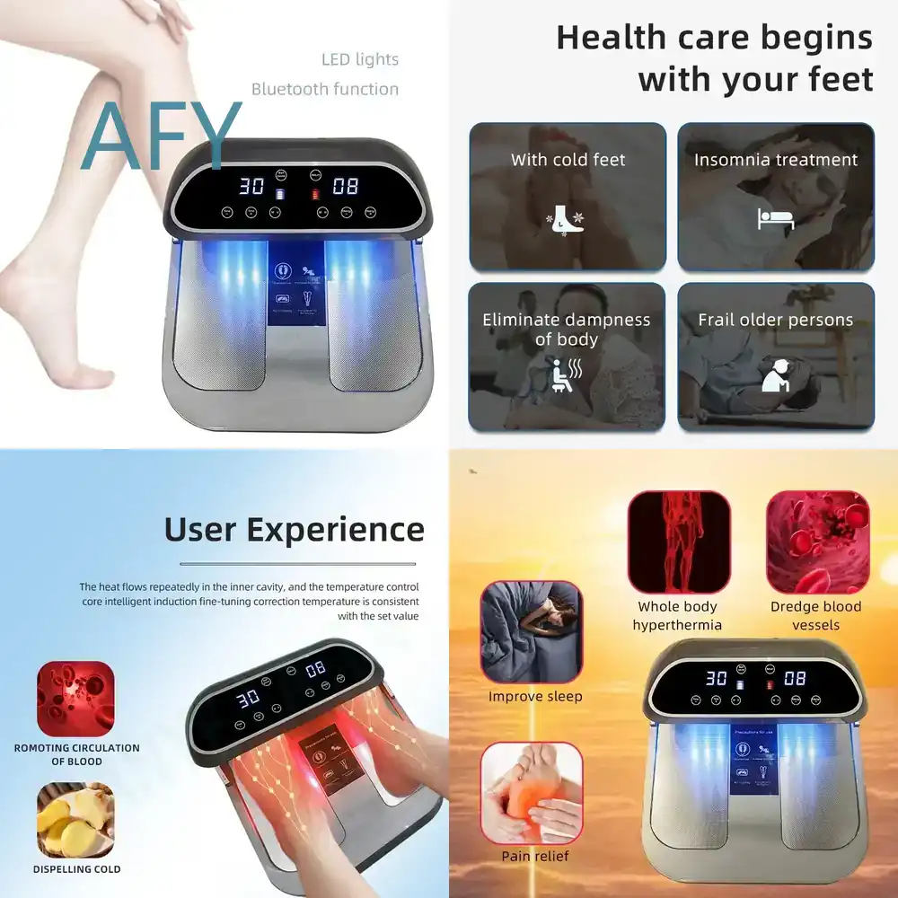 Health Wellness Spa - جهاز تيراهيرتز للاستحمام القدمي للاستخدام المنزلي